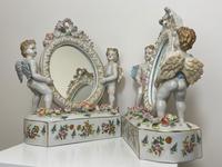 Pair of Small Dresden Victorian Style Porcelain Cherub Table Mirrors (48 of 60) Pair of Small Dresden Victorian Style Porcelain Cherub Table Mirrors (48 of 60)