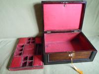 Large Inlaid Rosewood Jewellery – Work Box + Tray c.1840 (6 of 12) Large Inlaid Rosewood Jewellery – Work Box + Tray c.1840 (6 of 12)