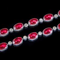 Art Deco Red Paste Riviere Necklace Silver c.1920 (4 of 8) Art Deco Red Paste Riviere Necklace Silver c.1920 (4 of 8)