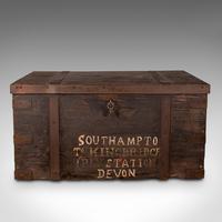 Antique Steamer Trunk, English, Pine, Iron, Carriage Chest, Victorian c.1860 (3 of 12) Antique Steamer Trunk, English, Pine, Iron, Carriage Chest, Victorian c.1860 (3 of 12)