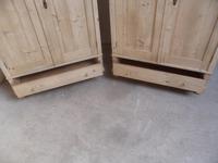 Pair of Antique Pine Cottage / Low Knockdown Wardrobes to wax / paint (8 of 12) Pair of Antique Pine Cottage / Low Knockdown Wardrobes to wax / paint (8 of 12)