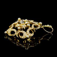 Antique Victorian Pearl Diamond Pendant Brooch 18ct Gold c.1900 (3 of 6) Antique Victorian Pearl Diamond Pendant Brooch 18ct Gold c.1900 (3 of 6)
