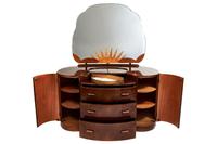 Art Deco Walnut Dressing Table with Sunburst Decoration c.1930 (2 of 5) Art Deco Walnut Dressing Table with Sunburst Decoration c.1930 (2 of 5)