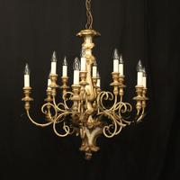 Florentine 12 Light Polychrome Antique Chandelier
