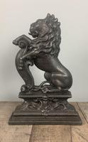 Victorian Cast Iron Lion Rampant Doorstop In Original Condition; Door Stop; Door Porter (2 of 7) Victorian Cast Iron Lion Rampant Doorstop In Original Condition; Door Stop; Door Porter (2 of 7)