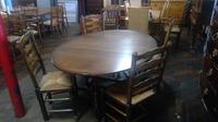 Titmarsh & Goodwin Oak Gateleg Table with 4 Ladder-backed Chairs (3 of 4) Titmarsh & Goodwin Oak Gateleg Table with 4 Ladder-backed Chairs (3 of 4)