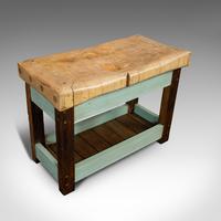 Antique Butcher's Chopping Block, Beech, Teak, Work Bench, Kitchen Island, Table (5 of 11) Antique Butcher's Chopping Block, Beech, Teak, Work Bench, Kitchen Island, Table (5 of 11)