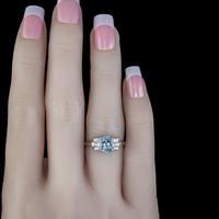 Art Deco Aquamarine Diamond Ring Platinum 1.50ct Aqua c.1930 (3 of 7) Art Deco Aquamarine Diamond Ring Platinum 1.50ct Aqua c.1930 (3 of 7)