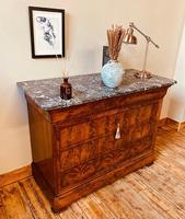 Flamed Mahogany Chest of Drawers / Commode with Marble (4 of 5) Flamed Mahogany Chest of Drawers / Commode with Marble (4 of 5)