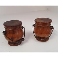 Lovely Pair of Georgian Treen Spice Pots (2 of 6) Lovely Pair of Georgian Treen Spice Pots (2 of 6)