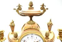 Antique 8 Day French Ormolu & Marble Mantel Clock Set with 2 Branch Candelabras (5 of 10) Antique 8 Day French Ormolu & Marble Mantel Clock Set with 2 Branch Candelabras (5 of 10)