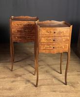 Pair of French Inlaid Tulipwood Bedside Tables (3 of 11) Pair of French Inlaid Tulipwood Bedside Tables (3 of 11)