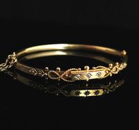 Antique Diamond Bangle 15ct Gold, Edwardian (3 of 12) Antique Diamond Bangle 15ct Gold, Edwardian (3 of 12)