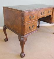 Quality Burr Walnut Kneehole Writing Desk (12 of 15) Quality Burr Walnut Kneehole Writing Desk (12 of 15)
