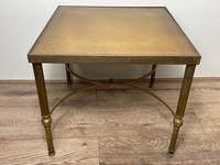French Brass Square Leather Top Coffee Table (2 of 28) French Brass Square Leather Top Coffee Table (2 of 28)