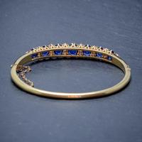 Antique Victorian Sapphire Diamond Bangle 18ct Gold 5.46ct Of Natural Sapphire With Cert (2 of 7) Antique Victorian Sapphire Diamond Bangle 18ct Gold 5.46ct Of Natural Sapphire With Cert (2 of 7)
