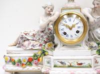 Original Meissen Porcelain Mantel Clock Figural Striking 8-Day Mantle Clock c.1860 (5 of 6) Original Meissen Porcelain Mantel Clock Figural Striking 8-Day Mantle Clock c.1860 (5 of 6)