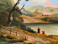 Large Stunning 19thc Arcadian Landscape Oil Painting in the 18th Century manner (4 of 13) Large Stunning 19thc Arcadian Landscape Oil Painting in the 18th Century manner (4 of 13)