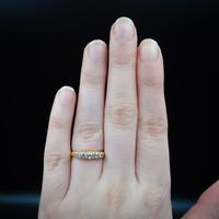 Antique Victorian Old Cut Diamond Five Stone 18K Gold Scroll Ring (4 of 10) Antique Victorian Old Cut Diamond Five Stone 18K Gold Scroll Ring (4 of 10)