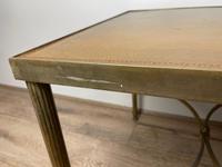 French Brass Square Leather Top Coffee Table (25 of 28) French Brass Square Leather Top Coffee Table (25 of 28)