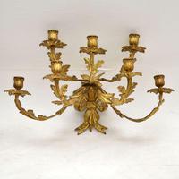 Pair of Antique Gilt Bronze Wall Sconce Candelabra (5 of 9) Pair of Antique Gilt Bronze Wall Sconce Candelabra (5 of 9)