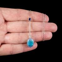 Antique Edwardian 7ct Black Opal Diamond Sapphire Lavaliere Necklace 18ct Gold Platinum Circa 1905 (8 of 8) Antique Edwardian 7ct Black Opal Diamond Sapphire Lavaliere Necklace 18ct Gold Platinum Circa 1905 (8 of 8)