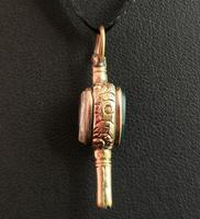 Antique Georgian Gold Heart Watch Key, Citrine & Bloodstone (5 of 9) Antique Georgian Gold Heart Watch Key, Citrine & Bloodstone (5 of 9)