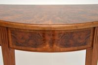 Antique Burr Walnut Demi Lune Console Table (8 of 8) Antique Burr Walnut Demi Lune Console Table (8 of 8)