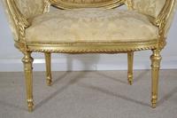 Pair of 19th Century French Gilt Louis XVI Style Armchairs (17 of 19) Pair of 19th Century French Gilt Louis XVI Style Armchairs (17 of 19)