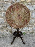 Painted Victorian Gypsy Table With Needlework Top (5 of 6) Painted Victorian Gypsy Table With Needlework Top (5 of 6)