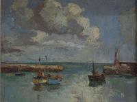 Claude Kitto - Oil on Canvas - A Devon Harbour (3 of 3) Claude Kitto - Oil on Canvas - A Devon Harbour (3 of 3)