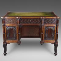 A Superb Mahogany Gothic Revival Desk