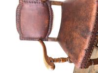 Antique Oak & Leather Studded Armchair (4 of 10) Antique Oak & Leather Studded Armchair (4 of 10)