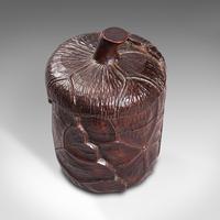 Small Antique Lidded Pot, Oriental, Chinese Elm, Carved Treen, Victorian, C.1900 (7 of 12) Small Antique Lidded Pot, Oriental, Chinese Elm, Carved Treen, Victorian, C.1900 (7 of 12)