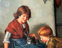 Huge Stunning 20thc Oil Portrait Painting Of 2 Children Playing In A Barn (7 of 12) Huge Stunning 20thc Oil Portrait Painting Of 2 Children Playing In A Barn (7 of 12)