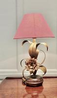 French Painted Toleware Conservatory  Table Lamp