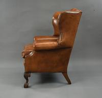 Fine Large Antique Deep Buttoned Leather Wing Chair (5 of 15) Fine Large Antique Deep Buttoned Leather Wing Chair (5 of 15)