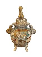 Unusual Antique Satsuma Vase & Cover (4 of 5) Unusual Antique Satsuma Vase & Cover (4 of 5)
