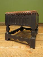 Small Vintage Wooden Black Painted Foot Stool with Brown Leather Top (10 of 17) Small Vintage Wooden Black Painted Foot Stool with Brown Leather Top (10 of 17)