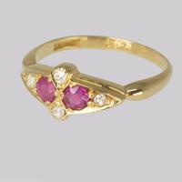 Antique Old Cut Diamond & Ruby Ring 18ct Gold Victorian Engagement Ring Circa 1890 (4 of 9) Antique Old Cut Diamond & Ruby Ring 18ct Gold Victorian Engagement Ring Circa 1890 (4 of 9)