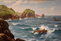 Oil Painting by David James "A Cornish Coastal View" (5 of 8) Oil Painting by David James "A Cornish Coastal View" (5 of 8)