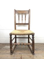 Antique Ash & Elm Rocking Chair with Rush Seat (10 of 12) Antique Ash & Elm Rocking Chair with Rush Seat (10 of 12)