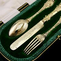 Antique Victorian Solid Silver Gilt Traveling / Christening Cutlery Set - Martin Hall & Co. 1872 (15 of 22) Antique Victorian Solid Silver Gilt Traveling / Christening Cutlery Set - Martin Hall & Co. 1872 (15 of 22)