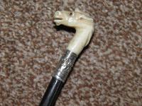 Antique Repousse Silver Intricately Carved Horse's Head Park Whip / Showing Cane (5 of 14) Antique Repousse Silver Intricately Carved Horse's Head Park Whip / Showing Cane (5 of 14)