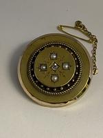 Victorian 15ct Pearl & Diamond Locket Brooch (6 of 6) Victorian 15ct Pearl & Diamond Locket Brooch (6 of 6)