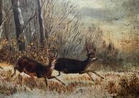 'Chasing The Deer' Beautiful 19th Century Game Hunting Moonlit Landscape Oil Painting (4 of 14) 'Chasing The Deer' Beautiful 19th Century Game Hunting Moonlit Landscape Oil Painting (4 of 14)