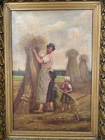 Antique French oil painting landscape harvest scene signed E Cornaud dated 1888 (5 of 10) Antique French oil painting landscape harvest scene signed E Cornaud dated 1888 (5 of 10)