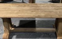 French Bleached Oak Trestle Farmhouse Dining Table (12 of 18) French Bleached Oak Trestle Farmhouse Dining Table (12 of 18)