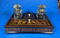 Victorian Rosewood & Tunbridge Ware Inkstand by Thomas Barton (17 of 24) Victorian Rosewood & Tunbridge Ware Inkstand by Thomas Barton (17 of 24)