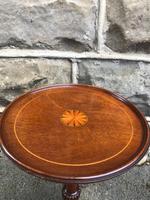 Antique Inlaid Mahogany Tripod Wine Table (4 of 5) Antique Inlaid Mahogany Tripod Wine Table (4 of 5)